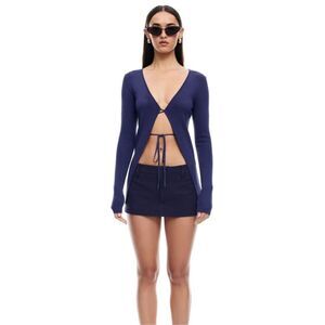 NWT Lioness DNA Knit Top-Navy